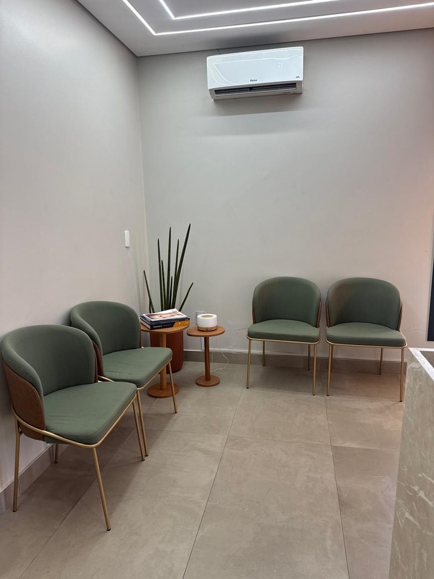 Sala de espera da clínica em Hortolândia